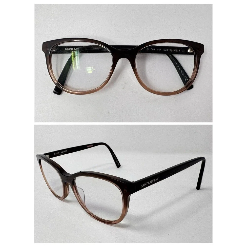 Saint Laurent SL504 004 Eyeglass Frames Only 53-17-145 Brown Fade Italy